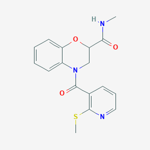 N-Methyl-4-(2-methylsulfanylpyridine-3-carbonyl)-2,3-dihydro-1,4-benzoxazine-2-carboxamide