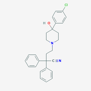 molecular formula C27H27ClN2O B028571 4-(4-Chlorophenyl)-4-hydroxy-alpha,alpha-diphenyl-1-piperidinebutanenitrile CAS No. 63959-33-1