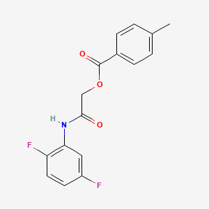 molecular formula C16H13F2NO3 B2857100 2-((2,5-Difluorophenyl)amino)-2-oxoethyl 4-methylbenzoate CAS No. 1209653-16-6