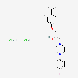 1-[4-(4-Fluorophenyl)piperazin-1-yl]-3-[3-methyl-4-(propan-2-yl)phenoxy]propan-2-ol dihydrochloride