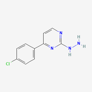 molecular formula C10H9ClN4 B2857104 4-(4-Chlorophenyl)pyrimidine-2-ylhydrazine CAS No. 932240-84-1