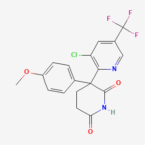 3-[3-Chloro-5-(trifluoromethyl)pyridin-2-yl]-3-(4-methoxyphenyl)piperidine-2,6-dione