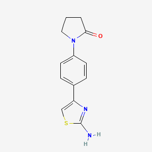 1-[4-(2-Amino-1,3-thiazol-4-yl)phenyl]pyrrolidin-2-one
