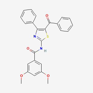 molecular formula C25H20N2O4S B2857121 N-(5-benzoyl-4-phenyl-1,3-thiazol-2-yl)-3,5-dimethoxybenzamide CAS No. 361159-01-5