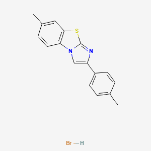 molecular formula C17H15BrN2S B2857148 7-Methyl-2-(p-tolyl)benzo[d]imidazo[2,1-b]thiazole hydrobromide CAS No. 1216510-42-7