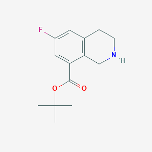 molecular formula C14H18FNO2 B2857153 Tert-butyl 6-fluoro-1,2,3,4-tetrahydroisoquinoline-8-carboxylate CAS No. 2248395-04-0
