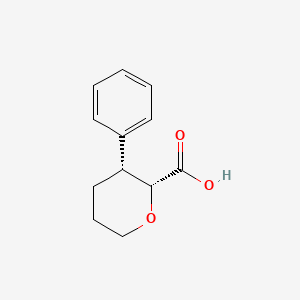 molecular formula C12H14O3 B2857159 (2R,3R)-3-Phenyloxane-2-carboxylic acid CAS No. 2307783-92-0