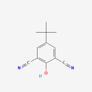 molecular formula C12H12N2O B2857171 5-(Tert-butyl)-2-hydroxyisophthalonitrile CAS No. 303994-63-0