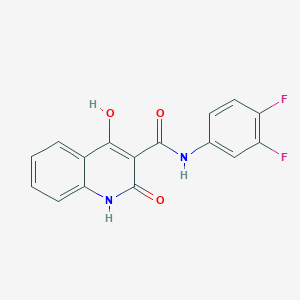 molecular formula C16H10F2N2O3 B2857173 N-(3,4-difluorophenyl)-4-hydroxy-2-oxo-1,2-dihydroquinoline-3-carboxamide CAS No. 333760-73-9