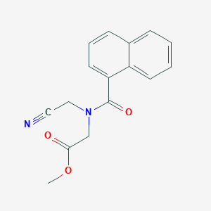 molecular formula C16H14N2O3 B2857177 methyl 2-[N-(cyanomethyl)-1-(naphthalen-1-yl)formamido]acetate CAS No. 1394740-22-7