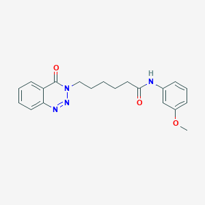 molecular formula C20H22N4O3 B2857185 N-(3-methoxyphenyl)-6-(4-oxo-1,2,3-benzotriazin-3-yl)hexanamide CAS No. 880811-28-9