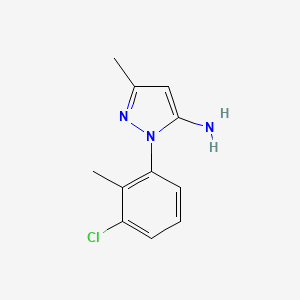 molecular formula C11H12ClN3 B2857219 1-(3-chloro-2-methylphenyl)-3-methyl-1H-pyrazol-5-amine CAS No. 1020703-64-3