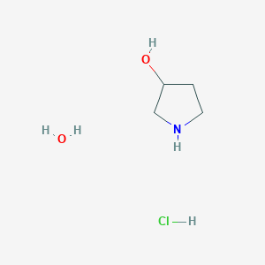 molecular formula C4H12ClNO2 B2857227 Pyrrolidin-3-ol hydrochloride hydrate CAS No. 111810-68-5; 86070-82-8