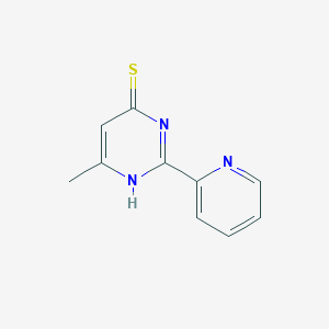 molecular formula C10H9N3S B2857239 6-Methyl-2-(pyridin-2-yl)pyrimidine-4-thiol CAS No. 77168-32-2