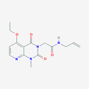 molecular formula C15H18N4O4 B2857264 N-allyl-2-(5-ethoxy-1-methyl-2,4-dioxo-1,2-dihydropyrido[2,3-d]pyrimidin-3(4H)-yl)acetamide CAS No. 941984-55-0