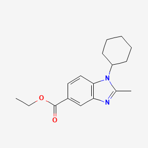 molecular formula C17H22N2O2 B2857283 Ethyl 1-cyclohexyl-2-methyl-1H-benzo[d]imidazole-5-carboxylate CAS No. 1845706-43-5
