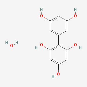molecular formula C12H12O6 B2857284 2-(3,5-dihydroxyphenyl)benzene-1,3,5-triol;hydrate CAS No. 307518-86-1