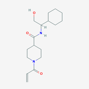 B2857304 N-(1-Cyclohexyl-2-hydroxyethyl)-1-prop-2-enoylpiperidine-4-carboxamide CAS No. 2361908-54-3