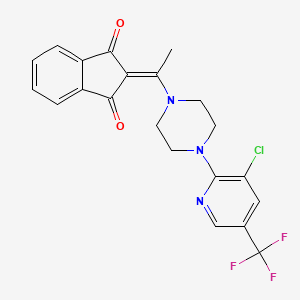 2-[1-[4-[3-Chloro-5-(trifluoromethyl)pyridin-2-yl]piperazin-1-yl]ethylidene]indene-1,3-dione