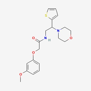 2-(3-methoxyphenoxy)-N-(2-morpholino-2-(thiophen-2-yl)ethyl)acetamide