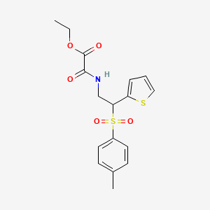 Ethyl 2-oxo-2-((2-(thiophen-2-yl)-2-tosylethyl)amino)acetate