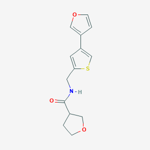 N-[[4-(Furan-3-yl)thiophen-2-yl]methyl]oxolane-3-carboxamide