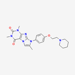 1,3,7-trimethyl-8-(4-(2-(piperidin-1-yl)ethoxy)phenyl)-1H-imidazo[2,1-f]purine-2,4(3H,8H)-dione