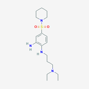 1-N-[3-(diethylamino)propyl]-4-piperidin-1-ylsulfonylbenzene-1,2-diamine