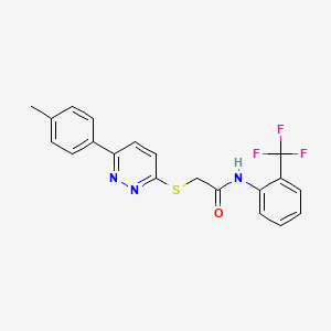 2-((6-(p-tolyl)pyridazin-3-yl)thio)-N-(2-(trifluoromethyl)phenyl)acetamide