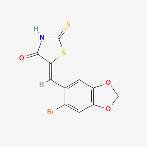 (5E)-5-[(6-Bromo-1,3-benzodioxol-5-YL)methylene]-2-mercapto-1,3-thiazol-4(5H)-one