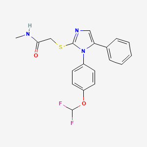 2-((1-(4-(difluoromethoxy)phenyl)-5-phenyl-1H-imidazol-2-yl)thio)-N-methylacetamide