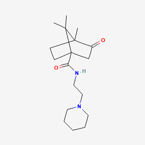 4,7,7-trimethyl-3-oxo-N-[2-(1-piperidinyl)ethyl]bicyclo[2.2.1]heptane-1-carboxamide