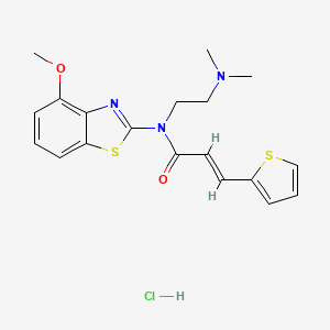 (E)-N-(2-(dimethylamino)ethyl)-N-(4-methoxybenzo[d]thiazol-2-yl)-3-(thiophen-2-yl)acrylamide hydrochloride
