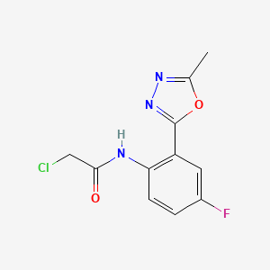 2-Chloro-N-[4-fluoro-2-(5-methyl-1,3,4-oxadiazol-2-yl)phenyl]acetamide