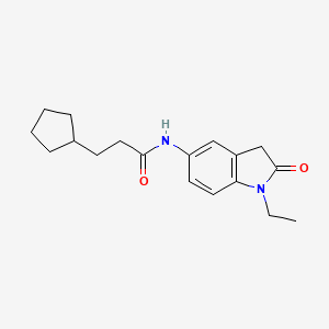 3-cyclopentyl-N-(1-ethyl-2-oxoindolin-5-yl)propanamide