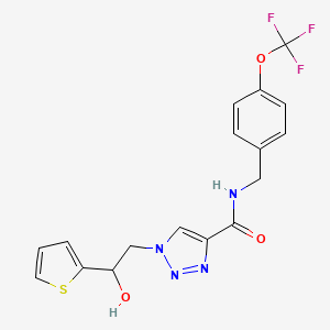 1-(2-hydroxy-2-(thiophen-2-yl)ethyl)-N-(4-(trifluoromethoxy)benzyl)-1H-1,2,3-triazole-4-carboxamide