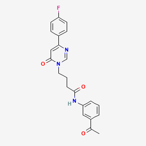N-(3-acetylphenyl)-4-(4-(4-fluorophenyl)-6-oxopyrimidin-1(6H)-yl)butanamide