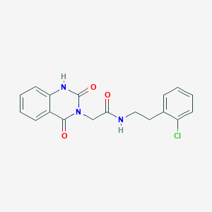 molecular formula C18H16ClN3O3 B2857361 N-[2-(2-chlorophenyl)ethyl]-2-(2,4-dioxo-1H-quinazolin-3-yl)acetamide CAS No. 896382-11-9