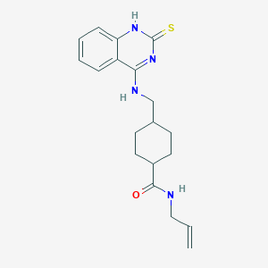 N-prop-2-enyl-4-[[(2-sulfanylidene-1H-quinazolin-4-yl)amino]methyl]cyclohexane-1-carboxamide