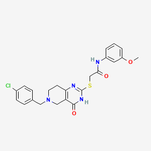 2-((6-(4-chlorobenzyl)-4-oxo-3,4,5,6,7,8-hexahydropyrido[4,3-d]pyrimidin-2-yl)thio)-N-(3-methoxyphenyl)acetamide