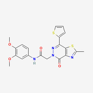 N-(3,4-dimethoxyphenyl)-2-(2-methyl-4-oxo-7-(thiophen-2-yl)thiazolo[4,5-d]pyridazin-5(4H)-yl)acetamide