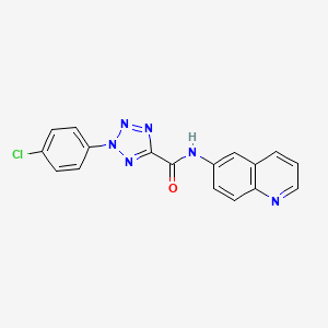 molecular formula C17H11ClN6O B2857385 2-(4-chlorophenyl)-N-(quinolin-6-yl)-2H-tetrazole-5-carboxamide CAS No. 1396851-57-2
