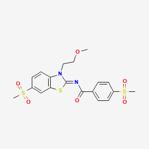 (Z)-N-(3-(2-methoxyethyl)-6-(methylsulfonyl)benzo[d]thiazol-2(3H)-ylidene)-4-(methylsulfonyl)benzamide