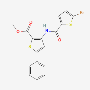 molecular formula C17H12BrNO3S2 B2857389 methyl 3-(5-bromothiophene-2-amido)-5-phenylthiophene-2-carboxylate CAS No. 477537-11-4