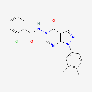 2-chloro-N-(1-(3,4-dimethylphenyl)-4-oxo-1H-pyrazolo[3,4-d]pyrimidin-5(4H)-yl)benzamide