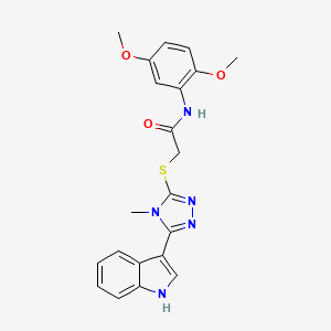 2-((5-(1H-indol-3-yl)-4-methyl-4H-1,2,4-triazol-3-yl)thio)-N-(2,5-dimethoxyphenyl)acetamide