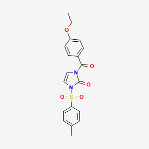 molecular formula C19H18N2O5S B2857397 1-(4-Ethoxybenzoyl)-3-(4-methylphenyl)sulfonylimidazol-2-one CAS No. 950320-61-3