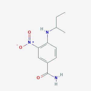 molecular formula C11H15N3O3 B2857399 4-[(丁-2-基)氨基]-3-硝基苯甲酰胺 CAS No. 852385-66-1
