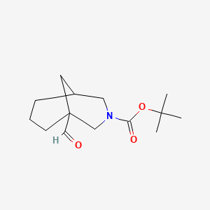 molecular formula C14H23NO3 B2857401 Tert-butyl 1-formyl-3-azabicyclo[3.3.1]nonane-3-carboxylate CAS No. 2418663-43-9