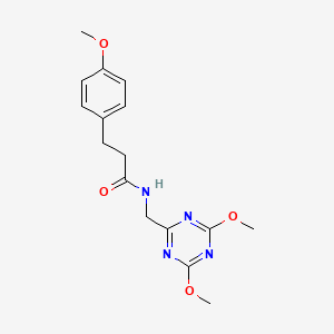 molecular formula C16H20N4O4 B2857405 N-[(4,6-dimethoxy-1,3,5-triazin-2-yl)methyl]-3-(4-methoxyphenyl)propanamide CAS No. 2034357-35-0